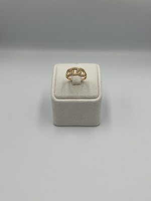 Zirkon Taş Kaplamalı Geçmeli Yüzük