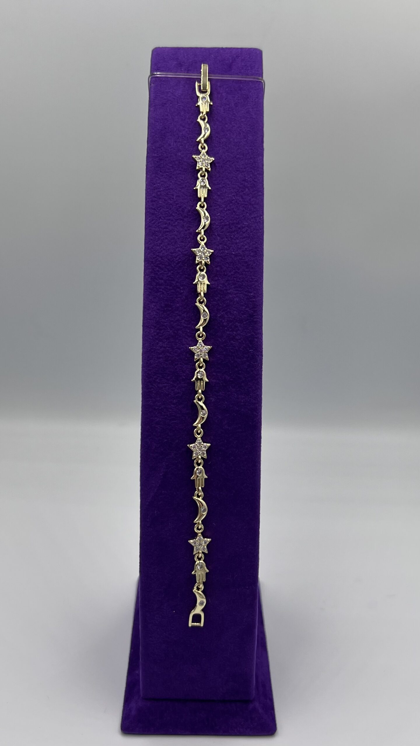 Ay Yıldız ve Fatma’nın Eli Figürlü Altın Renk Bileklik - Görsel 2